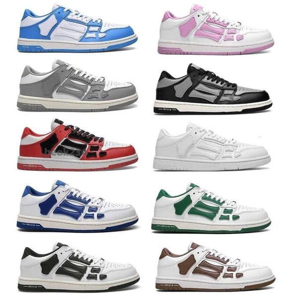 Scarpe firmate da esterno Scarpe casual da esterno Skell Top Scarpe sportive Amri in pelle con osso basso Scheletro Blu Rosso Bianco Nero Verde Grigio Scarpe da ginnastica da donna