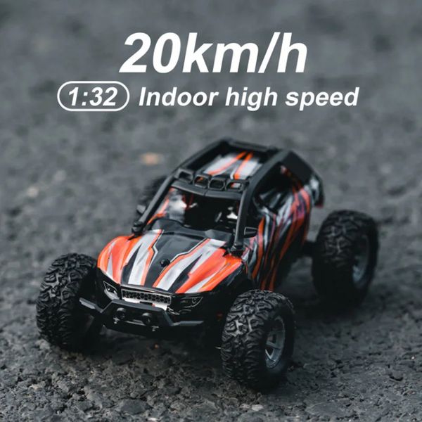 S801 S802 Rc Carro 1/32 2.4g Mini Carro de Controle Remoto de Alta Velocidade Crianças Presente Para Meninos Embutidos Duplas Luzes Led Carro Shell Brinquedo Luminoso 240105