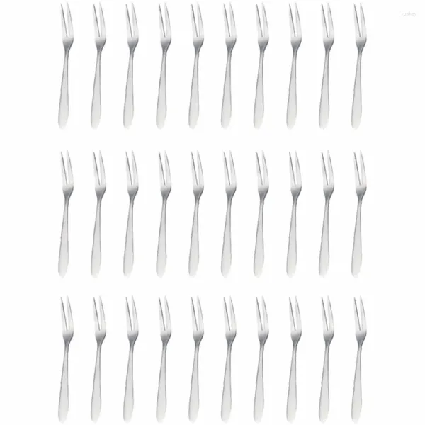 Conjuntos de louça 30 pcs garfos de frutas domésticos úteis dois dentes servindo gadget de cozinha