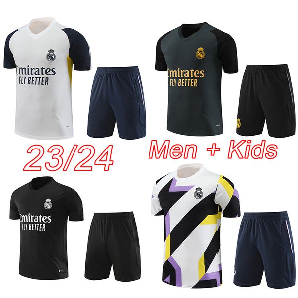 Camisas pré-jogo 2023 masculino real madrid camisa de treinamento infantil agasalho de futebol 23 24 BELLINGHAM VINI JR. CAMAVINGA camisa de futebol masculino kit 2024 camiseta maillot maglia