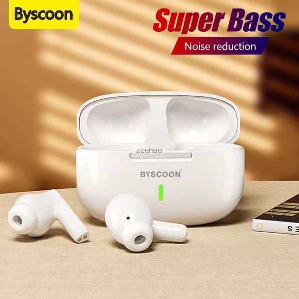 Auricolari per telefono cellulare Byscoon TWS 5.1 Auricolari wireless Bluetooth per Xiaomi Poco X3 Pro Mi 11 Lite Auricolari HIFI Custodia di ricarica per rumore musicale CuffieL240105