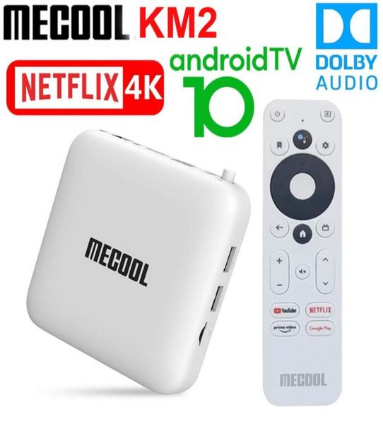 Mecool KM2 Smart TV Box Android 10 Certificato Google TVBox 2GB 8GB Dolby BT42 2T2R Dual Wifi 4K Prime Video Media Player4286653