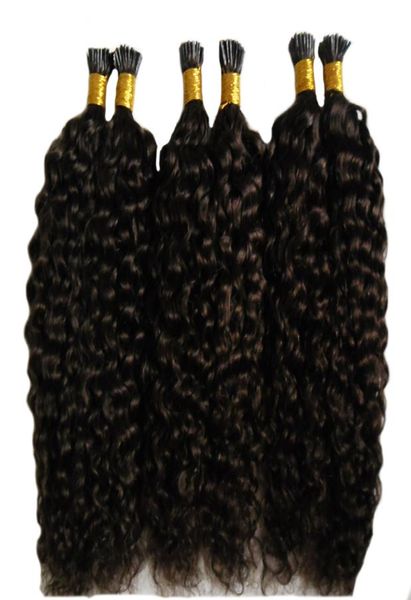 Grau 7a não processado virgem mongol kinky encaracolado cabelo italiano queratina fusão vara eu ponta extensões de cabelo humano afro kinky encaracolado h3351105