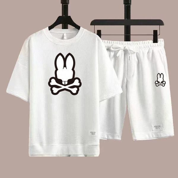 Marque Hommes T-shirts Crâne Lapin Motif Top Coton O-cou À Manches Courtes T-shirt Imprimé Fantôme Lapin Polo Été Hommes Tee De Luxe Designer T-shirts Demi Manches M-4XL