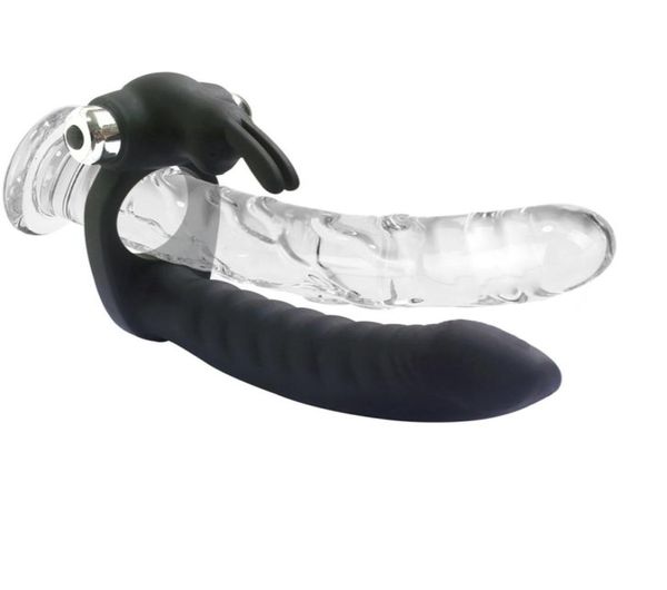 Mens doppia penetrazione strapon vibratore dildo vibratore anale vibratore perline anali strap on vibratore pene maschile giocattoli del sesso per coppie Y3070248