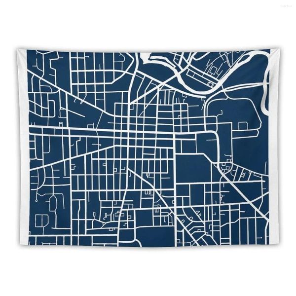 Mapa de tapeçarias de decorações de tapeçaria de Ann Arbor para decoração de cama de quarto