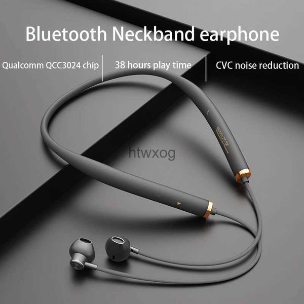 Auricolari per cellulare Auricolari wireless Cuffie Bluetooth Cuffie con archetto da collo con microfono Auricolari in-ear Suono stereo Magnetico Sport Musica Chip Qualcomm YQ240105