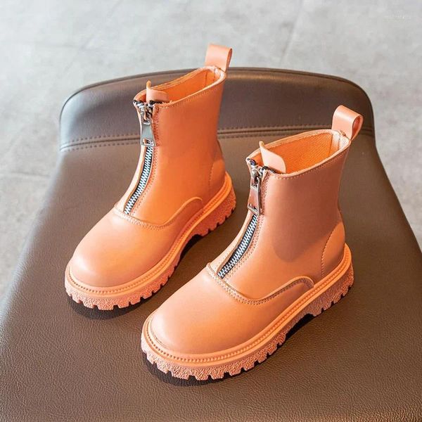 Botlar Kışlar İçin Kışlar İçin Sıradan Deri Ayak Bileği Bot Su Kanıtı Kız Ayakkabı Patlayıcı Stil Güzel Şık Kolay Temizlik