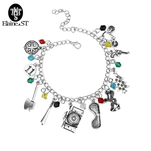 Braccialetti Braccialetti con ciondoli all'ingrosso Braccialetti alla moda Braccialetti Braccialetti con perline in cristallo Pistola Bicicletta Ascia Gioielli fai da te