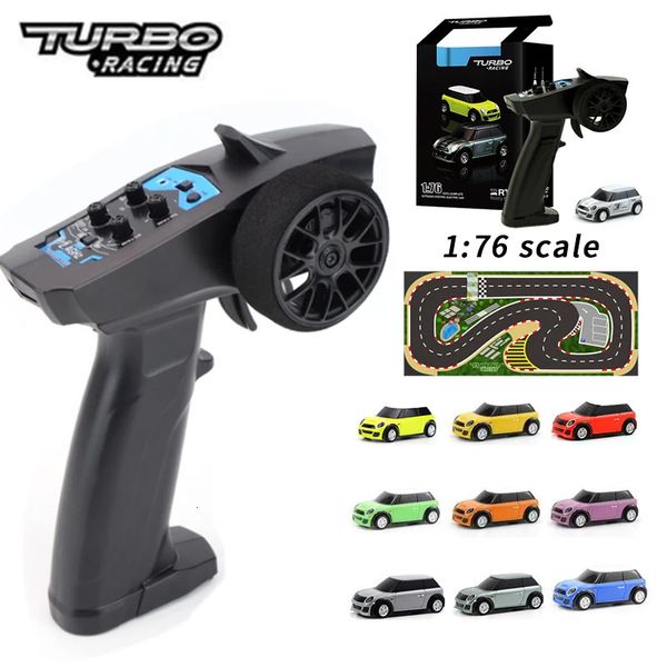 Turbo Racing 1/76 Mini 2.4GHz RTR Tam Orantılı RC Araba Model Araba Uzaktan Kumanda Elektrik Yarışı Çocuk Oyuncak Araba Hediyesi 240105