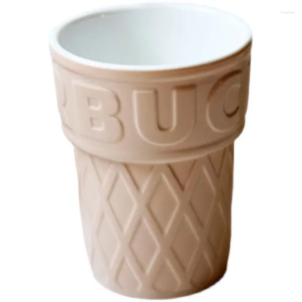 Canecas Creative StarB Ice Cream Cone Cerâmica Caneca de Café Leite Chá Copos Copos Drinkware O presente de aniversário para amigos