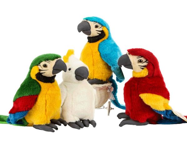 25 см реалистичный попугай Psittacidae Scarlet Macaw плюшевые игрушки мягкие милые дикие животные кукла-птица дети подарки на день рождения LJ2011269932983