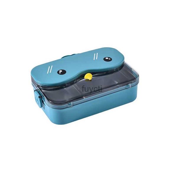 Bento Boxes Cute Lunch Box Aço Inoxidável Bento Box Picnic Food Container Storage Lancheira Térmica Eco-Friendly Kids Louça Talheres YQ240105