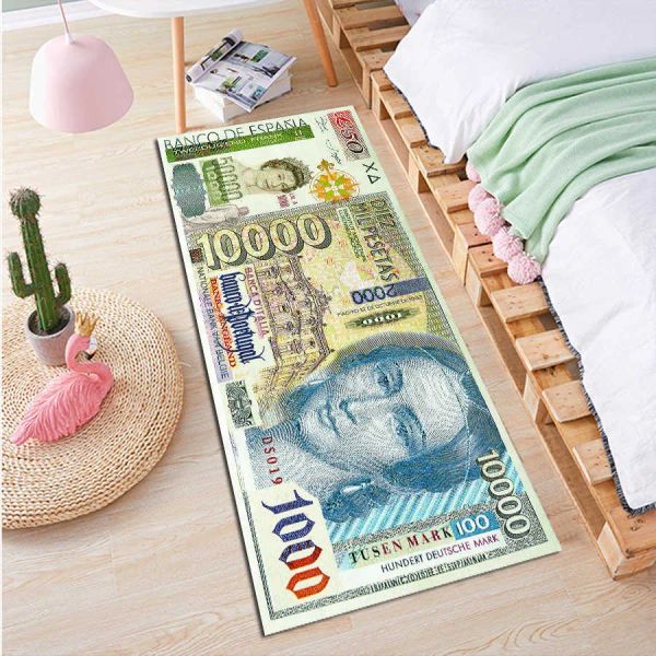 Tapetes 100 dólar tapete entrada libra eur bill corredor tapete papel dinheiro 100 dólar bill loung tapete sala de estar quarto casa decor01