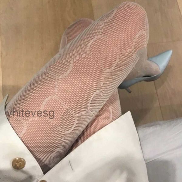 Meias Melhor Designer Sexy Mulher Sock Carta Longa Malha Meias Apertadas Hosiery Hardwearing Soft Fishnet Fino Lace Top 10 Womans Hosierys JTAK