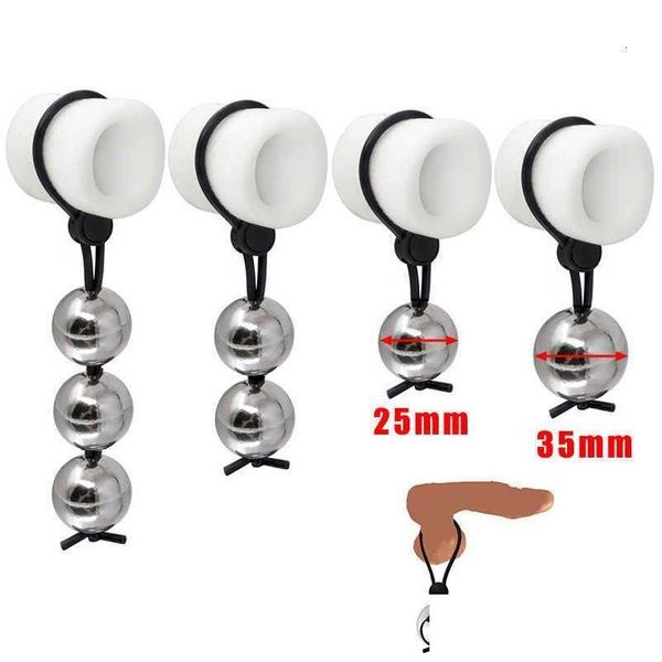 Party Favor Masr Vibrator Metall Ball Cock Ring Schwerer Aufhänger Penis Erektion Vergrößerer Extender Gewicht Bahre Spielzeug Für Männer Drop Deli Dhkdu