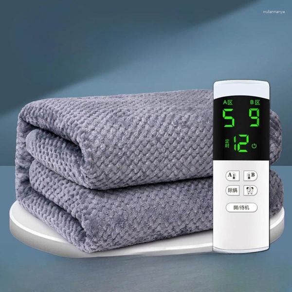 Coperte Coperta elettrica per dormitorio singolo in flanella a temperatura regolabile da 1,5 metri per uso domestico