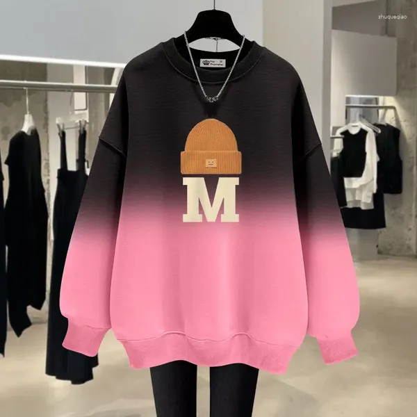 Con cappuccio maschile con cappuccio a colori con cappuccio con cappuccio femminile allentato da donna 2024 primavera autunno e inverno lettera di rivestimento casual coreano top di media lunghezza