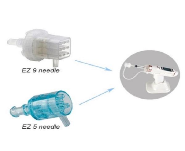 Zubehörteile Mesogun Anti-Aging-Mesotherapie-Pistole Mikronadel 5 Nadeln Spitze Unterdruckkartusche für EZ Vacuum Mesoth1213834