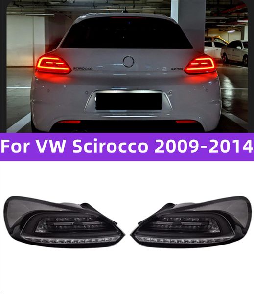 Fanale posteriore a LED completo per VW Scirocco Fanale posteriore 2009-2014 LED Sequenziale Indicatori di direzione Lampada Luci freno posteriori Evidenziazione retromarcia