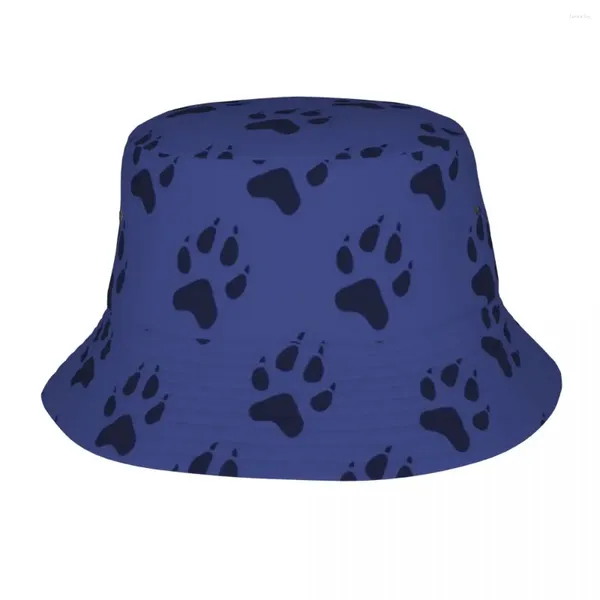 Berretti Stampe di cani o tracce di animali Cappelli a secchiello Panama per bambini Bob Cappellino unisex per pesca estiva da pescatore hip-hop all'aperto