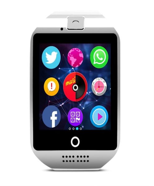 Q18 Sovo SG05 Relógio inteligente com câmera Bluetooth Smartwatch Cartão SIM relógio de pulso para dispositivos vestíveis de telefone Android pk dz09 A1 gt088472655