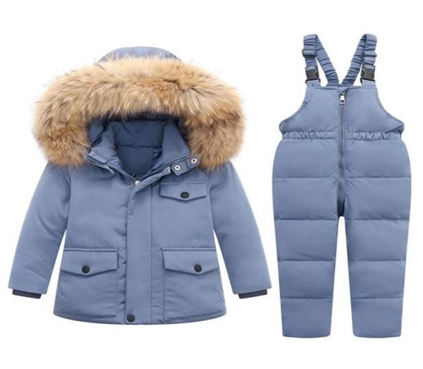 30 jaquetas de inverno para crianças snowsuits menina para baixo parka casaco menino gola de pele outerwear crianças macacão quente do bebê macacão 2110252622603