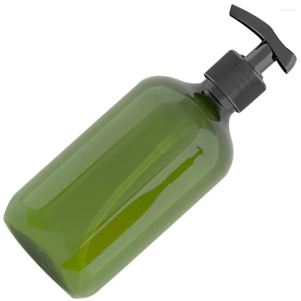 Dispenser di sapone liquido 500 ml PET ricaricabile bottiglia vuota shampoo lozione pressa pompa contenitore in plastica per trucco marrone