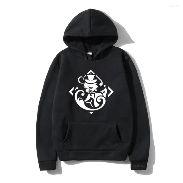 Мужские толстовки Furina Hoodie Anime Genshin Impact Мужчины Harajuku Эстетический Винтаж Унисекс Повседневный флисовый пуловер Толстовка Топы Одежда