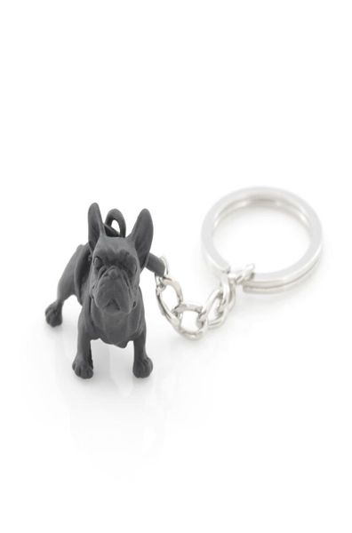 Металлический черный французский бульдог брелок для ключей милые собаки брелки в виде животных брелоки женская сумка очаровательные украшения для домашних животных подарок целая партия 5375513