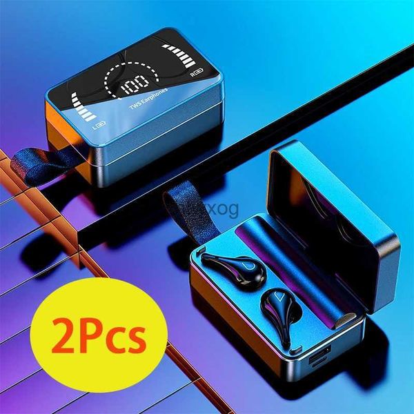 Cep Telefonu Kulaklıklar 2pcs H3 TWS BT5.0 Kulaklık Kablosuz Mini Kulaklıklar LED Mirror Dijital Ekran Dokunmatik Bluetooth Kulaklık YQ240105