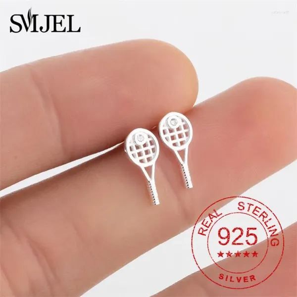 Ohrstecker aus 925er-Sterlingsilber, Badminton-Schläger, für Damen und Mädchen, Sport-Schmuck, kreativer Haken-Ohrring, Club-Geschenke