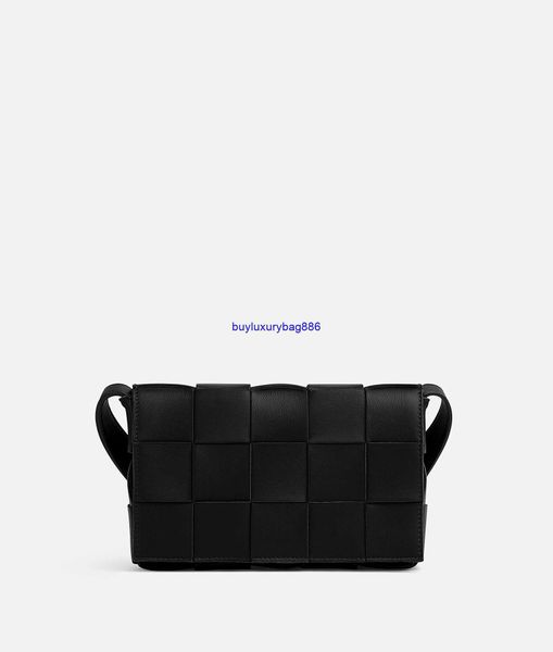 Cassette Umhängetasche Schwarz Botteg Venetas Taschen Damen Trendy Cassette 15 Grid Woven Bag Square Hard Bag Square Art One Shoulder Korean Edition Korean Lazy Style HBIM