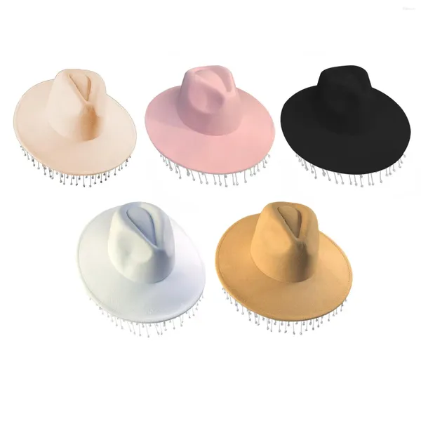 Береты Фетровая ковбойская шляпа Джазовый топ унисекс для взрослых для костюмированной одежды Аксессуары