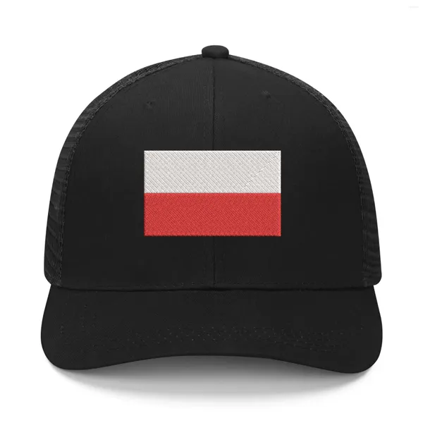 Кепки с флагом Польши, шляпа с вышивкой, мужская и женская спортивная бейсбольная дышащая сетка, летний солнцезащитный козырек, головные уборы, логотип на заказ