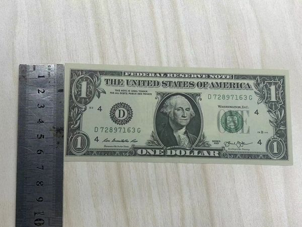 Copia denaro Effettivo formato 1:2 Banconote in valuta estera Collezione di monete false Nuovo dollaro USA Simulazione Prop Gcbtr