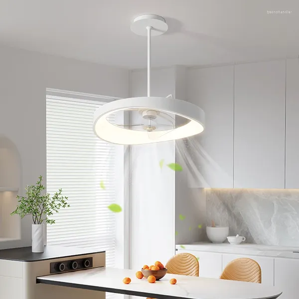 Подвесные светильники Лампа для столовой Вентиляторный потолочный современный простой обеденный стол Бар Встроенный вентилятор