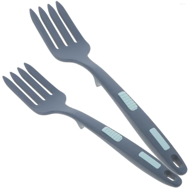 Set di stoviglie 2 pezzi Forchetta in silicone Pratico insalata da cucina Gadget da cucina antiaderente Gel di silice Spaghetti lunghi