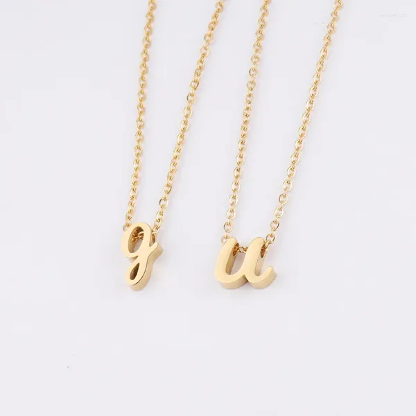 Anhänger Halsketten JJ Top Qualität Frauen Mädchen Initial 26 Buchstaben Anhänger Halskette A-Z Charme Hals Lange Kette Choker Schmuck persönliche Geschenke