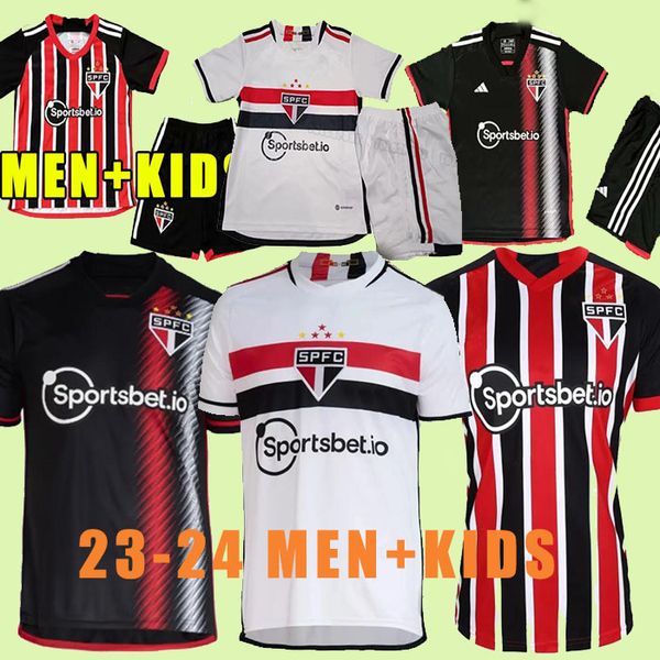 2023 2024 São Paulo Futebol Jerseys DANI ALVES Homens Uniformes Luciano Igor Gomes Pablo Camisa Home Away 3º Camisa de Futebol Camisa de Futebol Kits Completos Adulto Crianças