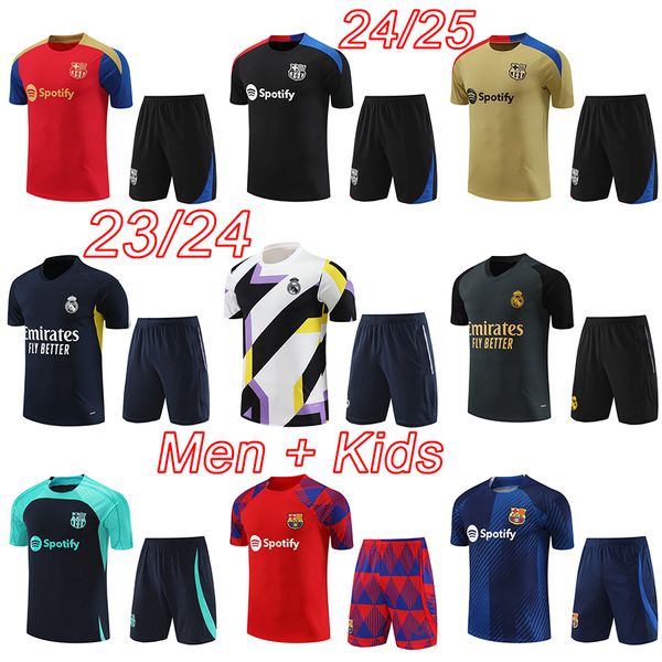Masculino real madrid pré-jogo camisas 2023 2024 crianças barcelona camisa de treinamento 23 24 25 BELLINGHAM FC LEWANDOWSKI meninos camisa de futebol kit 2025 camiseta maillot maglia
