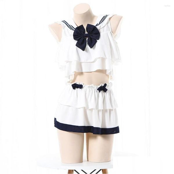 Indumenti da notte da donna Uniforme da studentessa da donna Set da marinaio sexy per le donne Scuola Ragazza Indossare Costume Cosplay Jk Vestiti Abito Tuta Linge Dhk9S