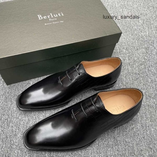 Berluti Sapatos Masculinos De Couro Casual