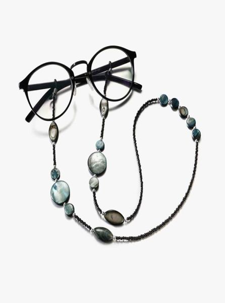 Dekorative polierte Abalone-Muschelimitation aus Acryl, Brillenperlenkette, Leseglas-Lanyard, Sonnenbrillenhalter, Brillenhalter. 5127879