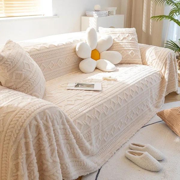 Чехлы на стулья, мягкое теплое одеяло, коралловый флис, универсальный плюшевый чехол для дивана, бархатное сиденье, чехол-футон, уютный домашний декор