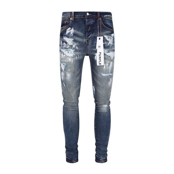 paarse jeans designer herenbroek Paars merk heren trendy nieuwe anti-aging slim fit casual strak voor heren