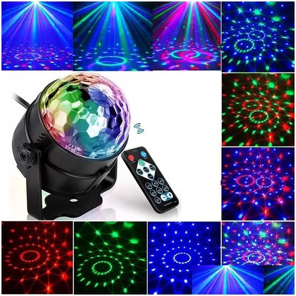 Led gadget som ativado rotativa luz de discoteca colorf estágio 3w rgb laser projetor lâmpada dj festa para casa ktv barra natal gota entregar dhekc