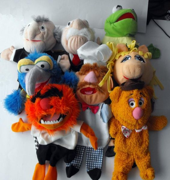 Os Muppets Fantoche Kermit Sapo Fozzie Urso Chef Sueco Miss Piggy Gonzo Pelúcia Recheado 28cm Fantoches de Mão Bebê Crianças Crianças Brinquedos Y3622291