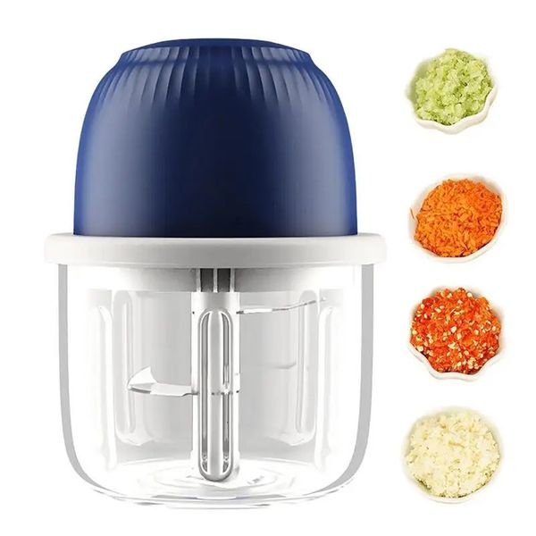 Mini Electric Food Chopper Aglio Smerigliatrice per macinacauca ricaricabile per vegetazione per vegetazione Cutter Accessori per la cucina per la casa 240105 240105