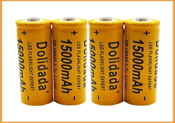 6 Stück hochwertige 15000 mAh 37 V 18650 Lithium-Ionen-Batterien, wiederaufladbare Batterie für LED-Taschenlampe, Elektronik, Orange8761523